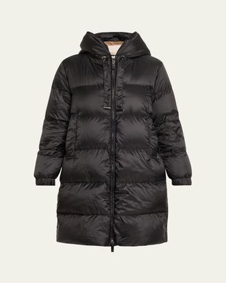 Max Mara Seia Long Hooded Down Jacket