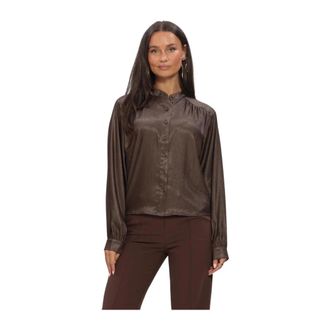 Aaiko Overhemden, Dames, Bruin, XL, Dames Blouses Liv Pes 516