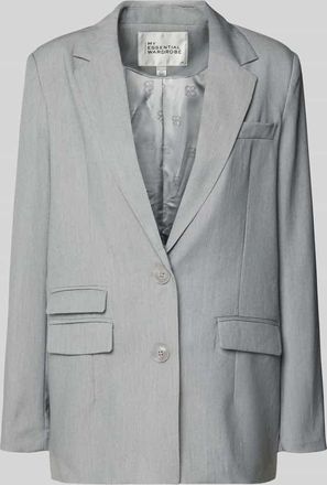 MY ESSENTIAL WARDROBE Blazer mit Pattentaschen Modell Hanna in Hellgrau Melange, Gr&ouml;&szlig;e 34