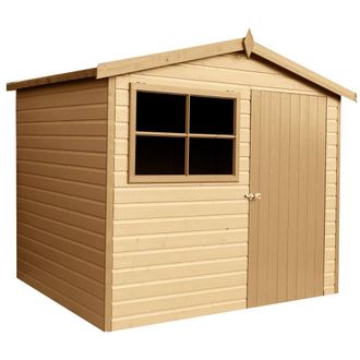 Shires Wroxham Handmade Garden Shed Approx 10 x 8 Feet Style C in Brown