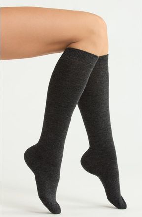 Nordstrom Assorted 2-Pack Merino Wool Blend Knee High Socks in Grey Heather Multi Pack at Nordstrom, Size 9-11
