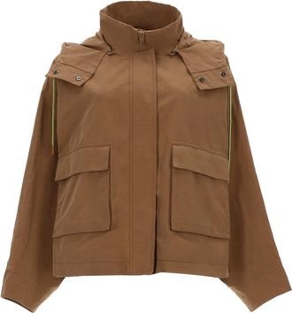 Herno Neutral Boxy Sleeve Cotton-Blend Parka