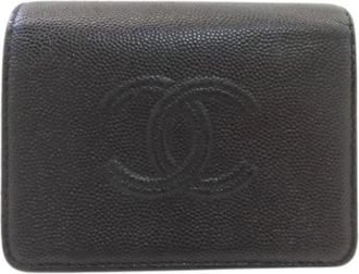Chanel Pre-owned Wallets, female, Black, Size: ONE SIZE Pre-owned Matelasse Wallet (tri-fold)