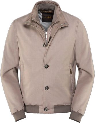 Moorer Double Collar Technical Bomber Jacket With Detachable Inner