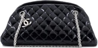 Chanel Just Mademoiselle Bag Quilted Patent Medium shoulder bag - Zwart
