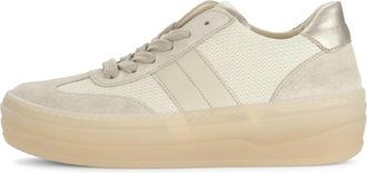 Gabor Sneaker Low - Dames - Sneakers - Beige - 37 EU - Leer - Schoenen