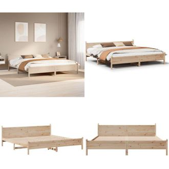vidaXL Letto senza Materasso 180x200 cm in Legno Massello di Pino - Letto senza materasso - Letto a pannelli