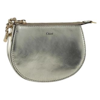 Chlo&eacute; Pre-owned Mini Bags, female, Gray, Size: ONE SIZE Pre-owned Leather Pouch