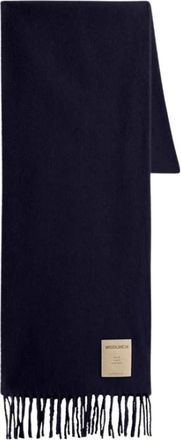 Woolrich Patch Sjaal - Heren - Wintersjaals - Blauw - ONE Size - Accessoires