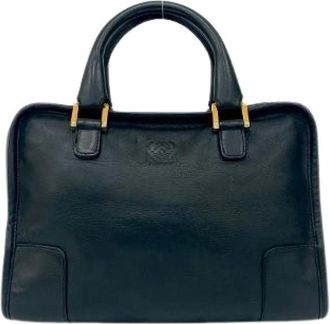 Loewe Pre-owned Lederen Handtas - Dames - Vintage Handtas - Zwart - ONE Size - Leer - Vintage
