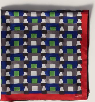 Miu Miu Printed silk scarf