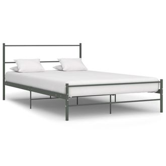 Berkfield Home Bed Frame Grey Metal 160x200 cm