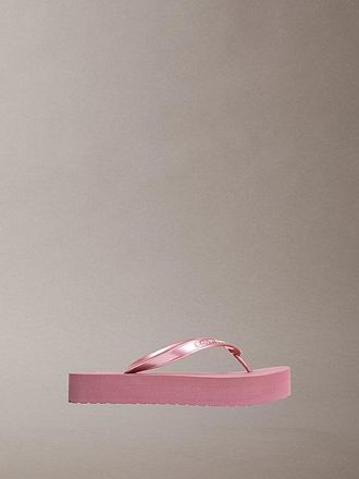 Calvin Klein Aysha - Metallic Platform Flip Flops