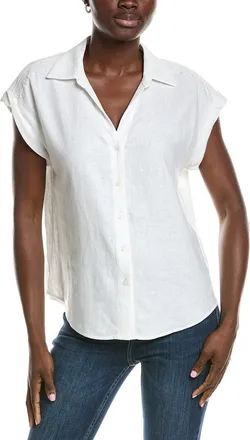 Jones New York Classic Linen-Blend Blouse