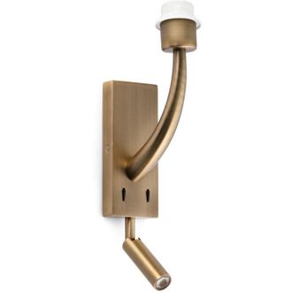 Faro Barcelona Rem Estructura Aplique Con Lector Led Oro Viejo 29683