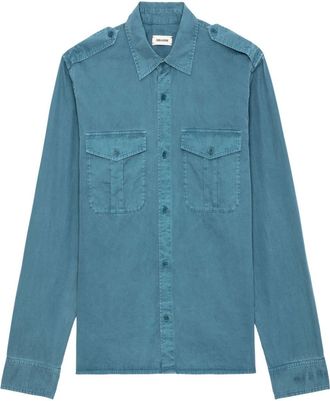 Zadig&Voltaire Taskal shirt - men - Cotton - M - Blue