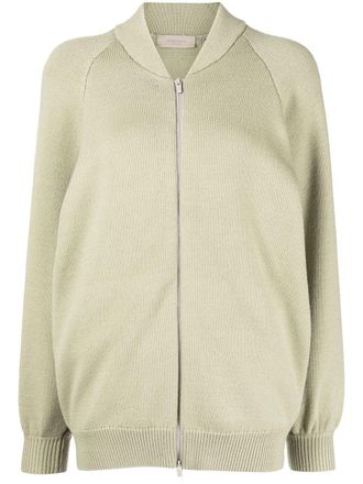 Fear of God zip-up knitted jacket - Green