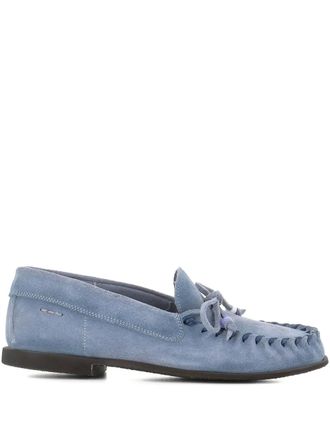 Alexander Hotto suede moccasin loafers - women - Suede/Rubber/Fabric/Suede - 37.5 - Blue