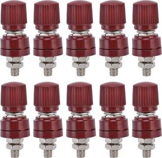 OEM Bloque De Terminales Para Regulador De Voltaje De 10 Piezas, Terminales De Sujeci&oacute;n M6 De 32 Mm Para Inversor, Longitud De 44 Mm, Rango De 0 V A 380 V