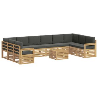vidaXL Conjunto De Sof&aacute;s De Exterior 8 Pcs Blanco Y Antracita Vidaxl