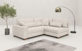 Mr. Couch Ecksofa »Hilla L-Form« Mit Federkern, wahlweise mit Bettfunktion und Taschenfederkern