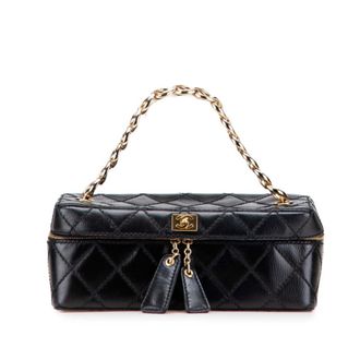 Chanel Black Leather Vanity Bag (Pre-Owned)