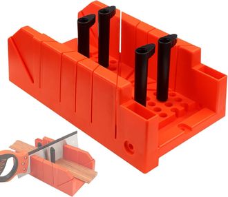 OEM Caja De Ingletes, Base De Pl&aacute;stico Grueso, S&oacute;lida Y Resistente Al Desgaste, Con Gu&iacute;as De Sierra De 90&deg;/45&deg;/22,5&deg;, Marcas De Grados Claras, Apta Para M