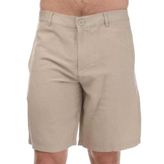 A|X Armani Exchange Mens Linen Rayon Twill Shorts (Beige) - Size 34 Regular