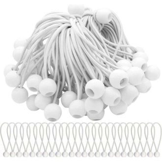 OEM Paquete De 75 Tensores El&aacute;sticos, Cuerdas El&aacute;sticas Con Bolas, Cuerdas El&aacute;sticas Tipo Bungee, Bolas El&aacute;sticas Para Carpas, Tiendas De Campa&ntilde;a, Pancart