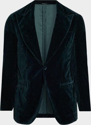 Sartorio Men & apos;s Paisley Velvet Single-Button Dinner Jacket