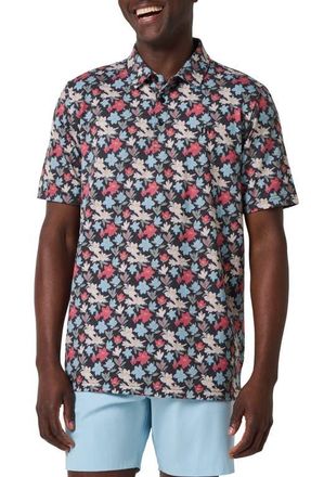Travis Mathew Featherweight Fairway Floral Polo in Black at Nordstrom, Size Xx-Large