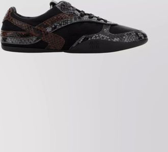 Miu Miu fabric and leather low-top sneakers