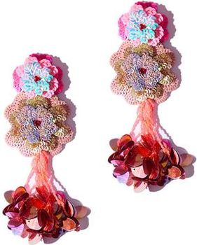 Simitri Peony Earrings in Orange at Nordstrom