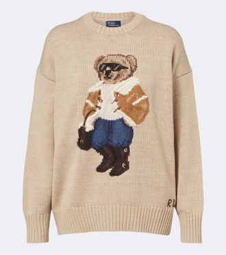 Polo Ralph Lauren Pullover Polo Bear in cotone, lana e cashmere