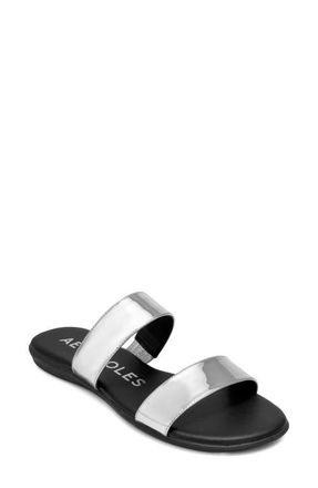 Aerosoles Concetta Two-Strap Sandal in Silver Fx Mirror Metallic at Nordstrom, Size 6.5