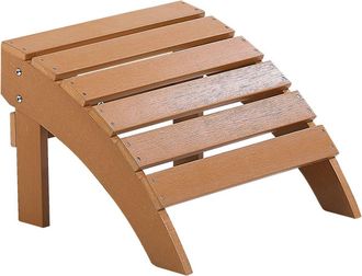 Beliani Reposapi&eacute;s Marr&oacute;n Claro De Madera Pl&aacute;stica Resistente A La Intemperie Estilo Moderno Jard&iacute;n Adirondack