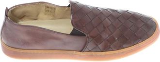 Henderson Geweven leren loafer - Heren - Loafers - Bruin - 45 EU - Leer - Schoenen