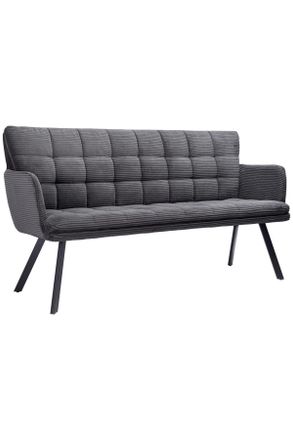 Stylife Sitzbank, Blaugrau, Metall, Textil, 170x88x65 cm, Esszimmer, B&auml;nke, Sitzb&auml;nke, Polsterb&auml;nke