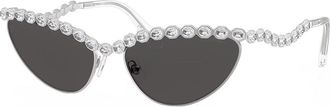 Swarovski SK 7030 400187 59mm Womens Cat-Eye Sunglasses