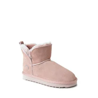 Dearfoams Kids Fireside Bunbury Genuine Shearling Boot in Dusty Pink at Nordstrom, Size 13 M