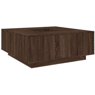 vidaXL Vidaxl - Mesa De Centro Madera De Ingenier&iacute;a Marr&oacute;n Roble 100x100x40 Cm