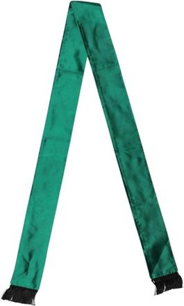 Dolce & Gabbana Silk Fringes Nek Wrap Foulard Sjaal - Heren - Zijden sjaals - Groen - ONE Size - Accessoires