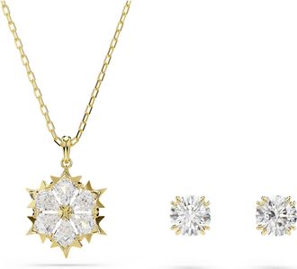 Swarovski Magic Set, Set (2), Mixed Cuts, Snowflake, White, 18K Gold Finish