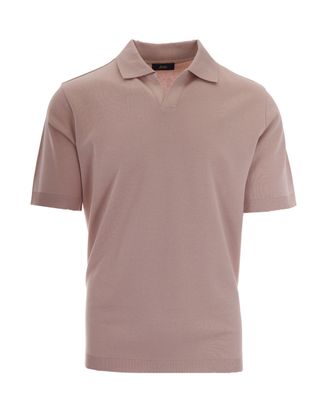 Herno Double-Layered Cotton Piquet Polo Shirt with Ribbed Detailing
