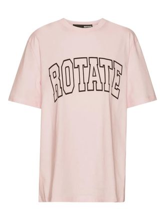 Rotate T-shirt con stampa - Rosa