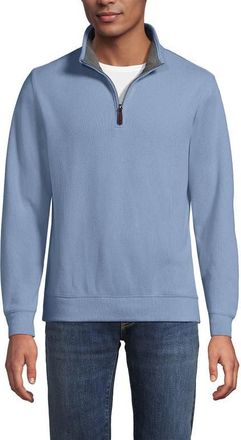 Lands End Bedford Rib Quarter Zip Pullover Sweater in Oasis Blue at Nordstrom, Size Xx-Large