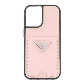 Prada Pre-owned Saffiano leder smartphonehoesje - Dames - Pre-owned - Roze - Maat: ONE Size
