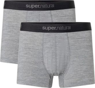 super.natural Tundra 175 Boxer 2 Pack Unterhose für Herren | grau