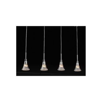 Netlighting Patria Modern 4 Light Bar Pendant Ceiling Light G9 in Grey