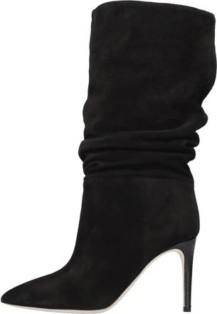PARIS TEXAS Slouchy 85 Enkellaarsjes - Dames - Laarzen met Hak - Zwart - 41 EU - Leer - Schoenen